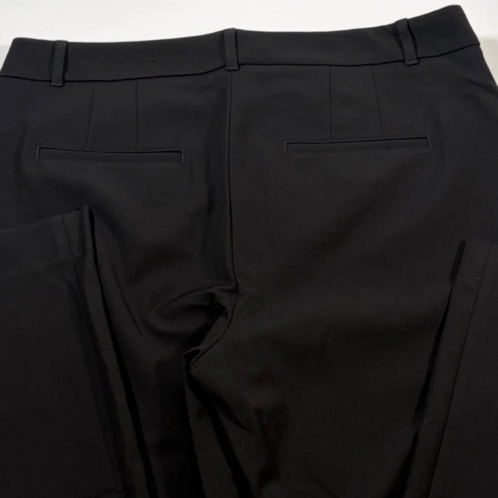 White House Black Market Black Flare Trousers 12 Minimalist Old Money Luxury